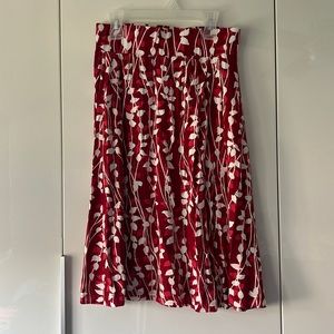 Mexx Red & White Floral Skirt - size S